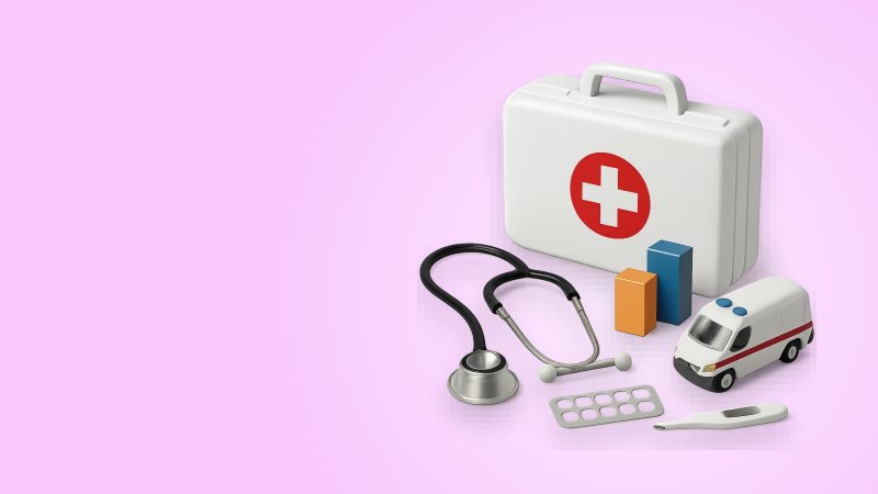Аптечка с таблетками, стетоскоп и страховой полис, медицина в Египте для иностранцев