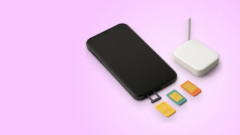 Смартфон с египетской сим-картой и Wi-Fi роутер на столе, мобильная связь и интернет в Египте