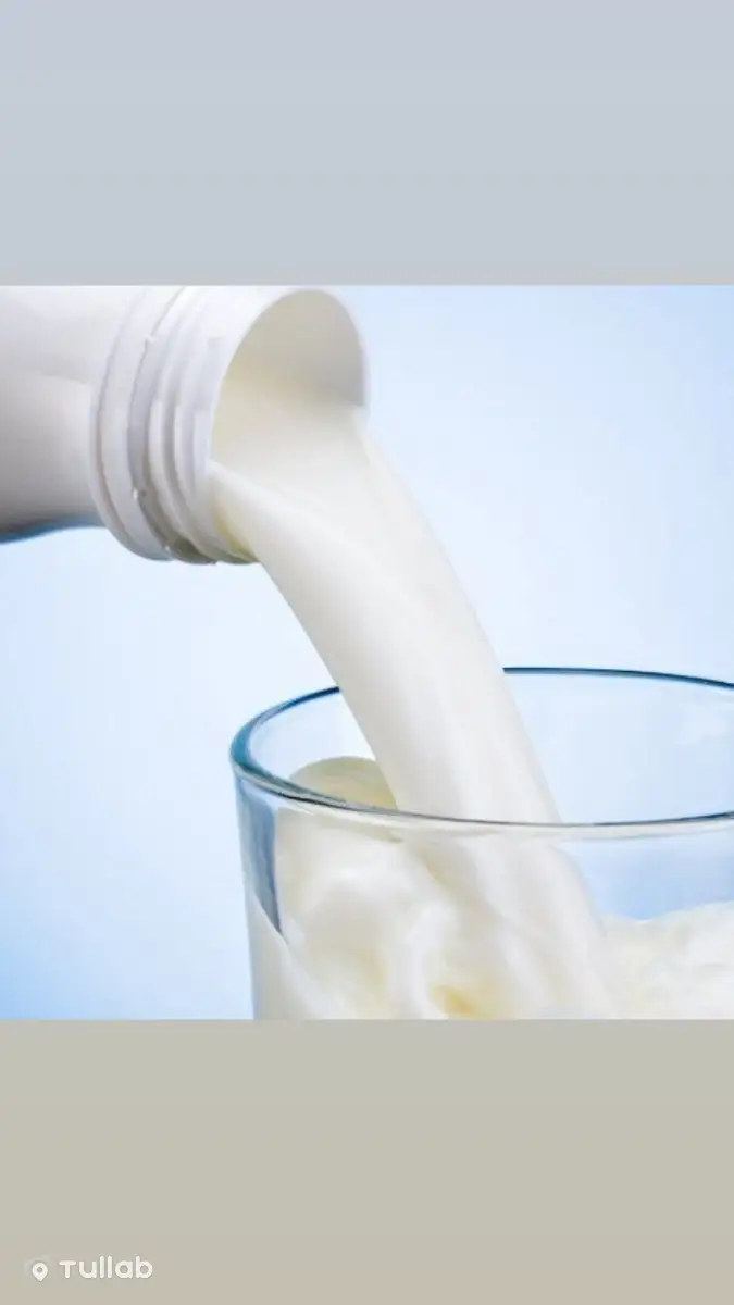 Homemade sour cream, milk and butter