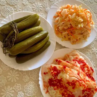 Хрустящие соленья (остро-сладкие)