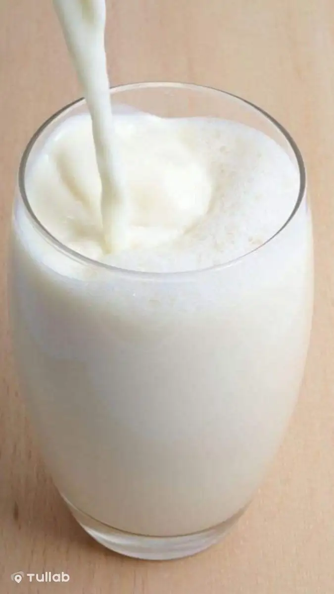 Homemade milk, sour cream and butter