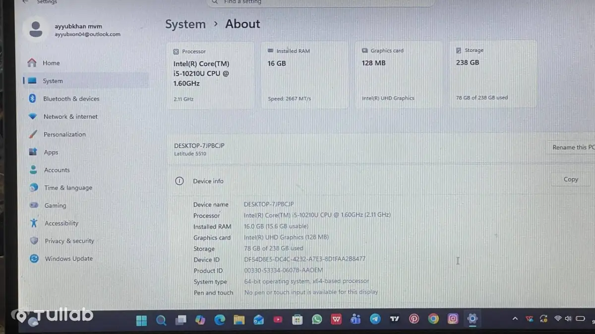 Продаётся Dell Latitude 5510