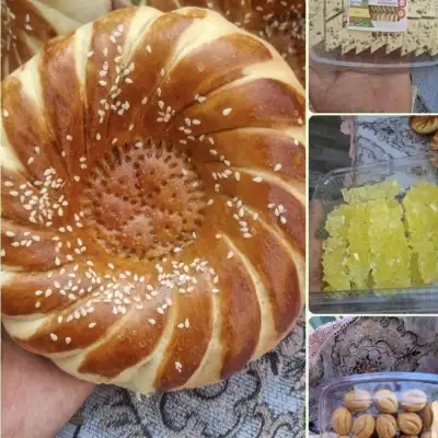 Хлеб и сомса из пекарни Раййон
