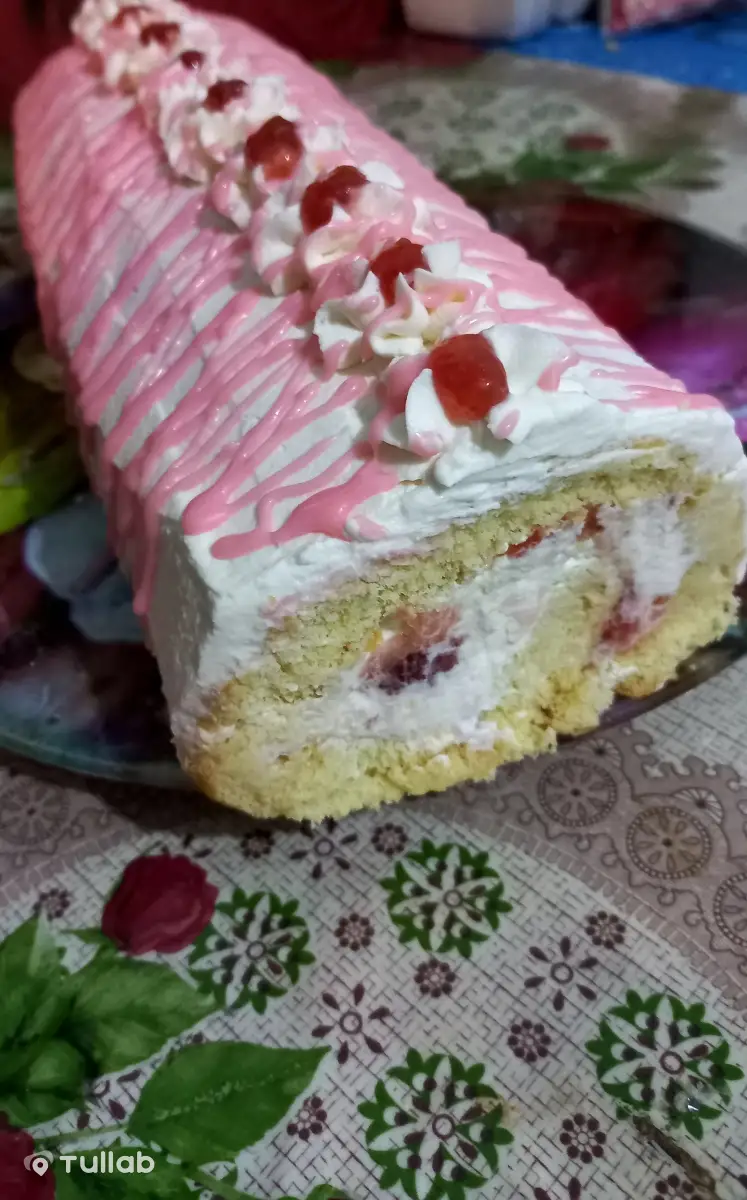 Балмуздак торт, малина начинкасы